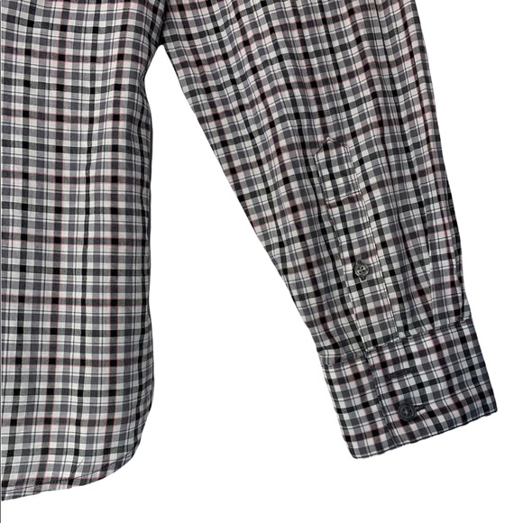 John Varvatos Men’s Medium Long Sleeve Shirt Checkered - Picture 7 of 13